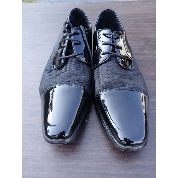 Stacy Adams Pharaoh Cap Toe Oxford Shoes Wedding Prom Black Patent 25530-001 main image 7